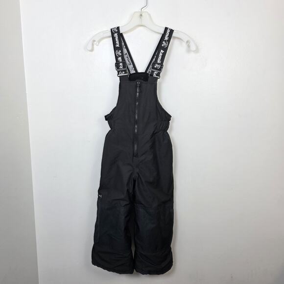 Kamik Kids Black Outdoor Warm Winter Overalls Snow Pants Size 5 - Picture 1 of 5